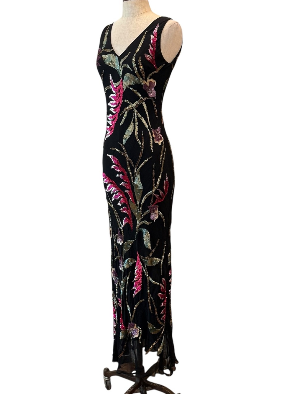 Sue Wong Nocturne sequin floral maxi dress - Picture 9 of 15